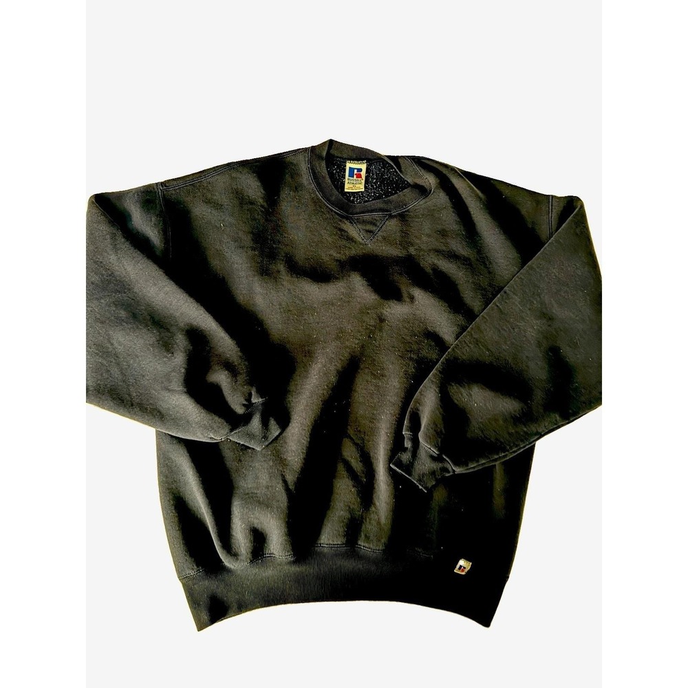Vtg Russell Athletic Blank Mens XL Navy Blue Crewneck Sweatshirt USA Made 90s